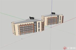現(xiàn)代工廠房建筑設計 SketchUp模型與圖文制作